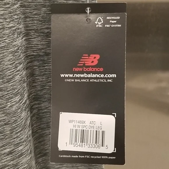 💕NEW BALANCE💕  Space Dye Copped Leggings Gray Large L NWT - Picture 9 of 13